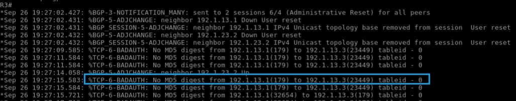 BGP Authentication Methods & Configuration between Two BGP Peers