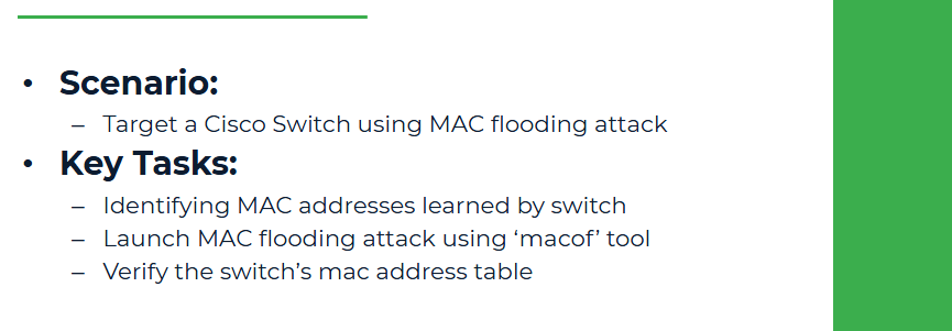 Chapter 3: MAC Flooding Attack