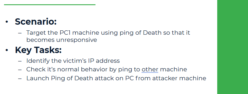 Chapter 4:  Ping of Death Attack