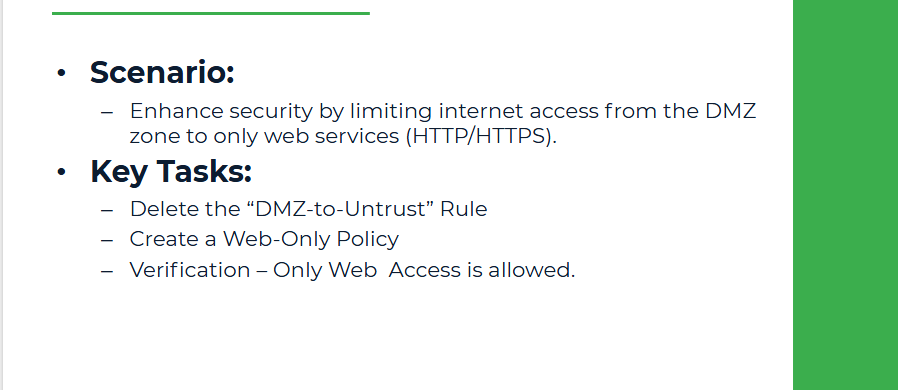 Restrict Internet Access for DMZ