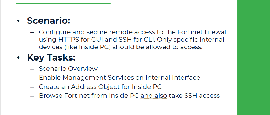 Configuring Fortinet Access