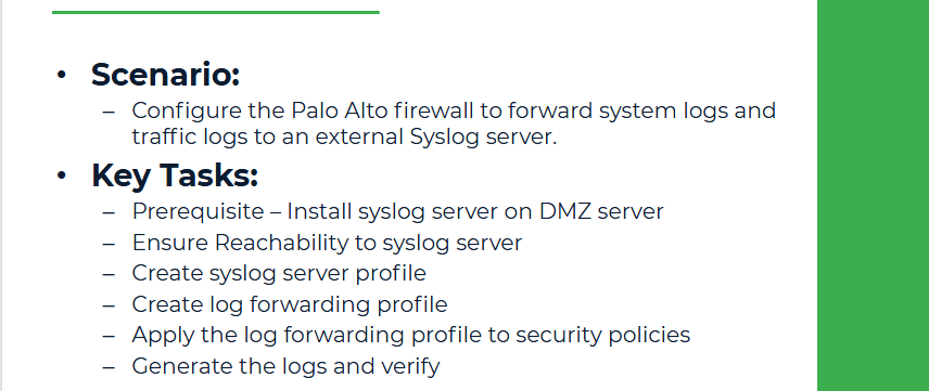 Chapter 11: Logs to External Syslog Server